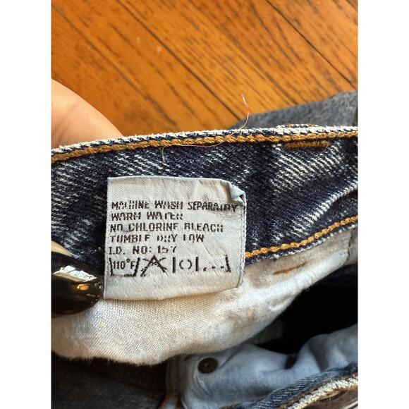 Vintage PS Gitano Jeans Womens 14 Long Blue High Waisted Tapered Acid Wash 90s - Picture 6 of 7